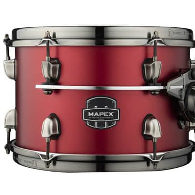 Mapex Saturn Evolution 8x7" Tuscan Red Lacquer w/Black Hardware Drum Rack Tom Tom Birch-Walnut | NEW | WorldShip | Dealer image 1