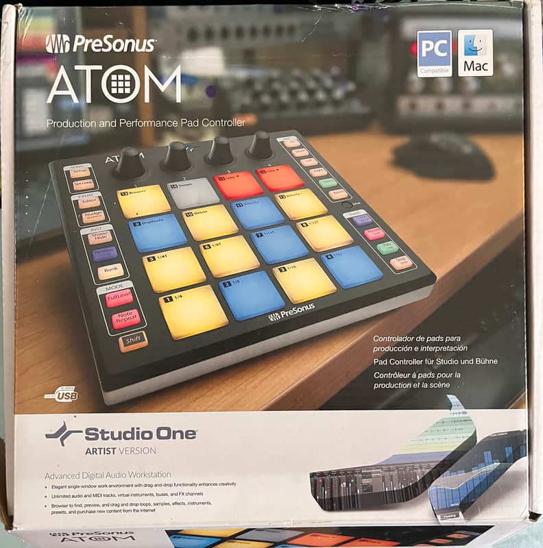 PreSonus ATOM USB 2.0 Pad Controller 2018 - 2019 - Black image 1