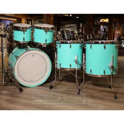 Gretsch USA Custom 5pc Drum Set Satin Seafoam Green image 2