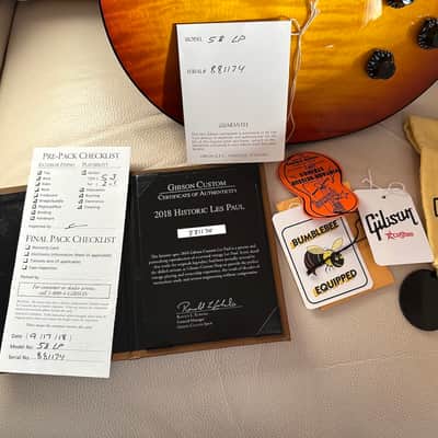2018 Gibson Custom Shop '58 Les Paul Standard Reissue - Sunrise Teaburst Black Binding Gloss 1958 - Rare image 2