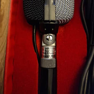 AKG D12 Cardioid Dynamic Microphone 1950s - 1960s - Silver / Black image 4