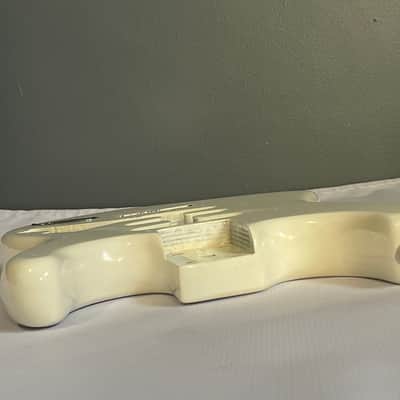 1980's Korean Kramer ZX30 White Stratocaster Plywood Guitar Body 2 Post Tremolo image 18
