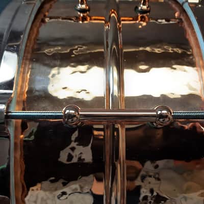Ludwig Hammered Copper Phonic 6.5x14" 10-Lug Snare Drum with Copper Hardware, Tube Lugs - Polished Copper image 12