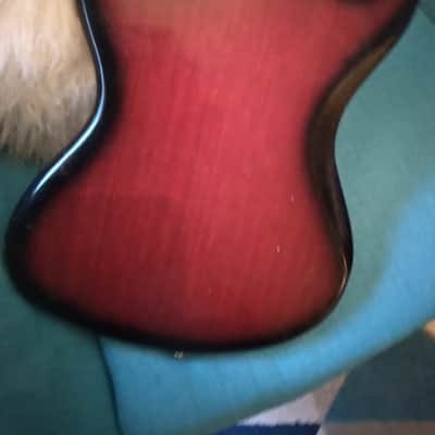 Global Double Cut 1960s Red Burst w/Black Pearl Pickguard image 2