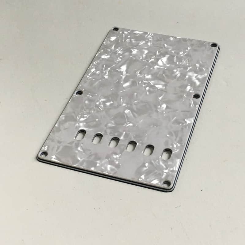 ? Fender Strat tremolo cover back plate White Pearl