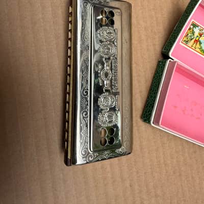 Hohner hohner echo bell metal reeds Vintage Made in Germany ECHO HARP HOHNER image 2