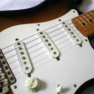 Fender Japan Stratocaster ST57-DMC Vintage Guitar Dimazio Pickups 1994-95 Sunburst +Tremolo arm&bag image 5