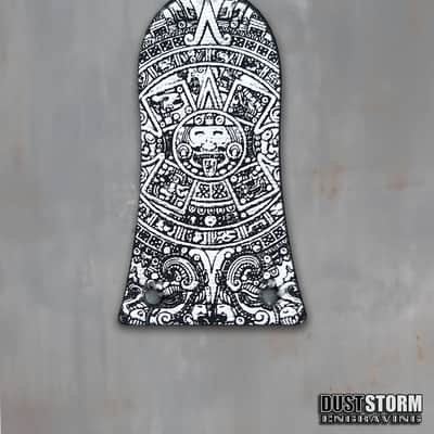 Mayan Truss Rod Cover for Epiphone Les Paul in Silver Acrylic Mirror image 3