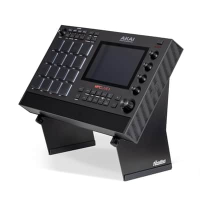 Headliner Adjustable Steel Desktop Production Stand; 55˚ Degree Angle; Fits Larger Desktop Synths, Samplers, Effects Modules, Drum Machines and more Music Production Gear for your Studio image 2