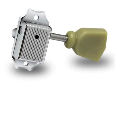 Vintage Guitar String Tuning Pegs Tuning Machines Tuning Keys Machines Heads Tuners Compatible with Les Paul LP SG Style Electric Guitar 3 Left 3 Right, Chrome with Tulip Button. image 5