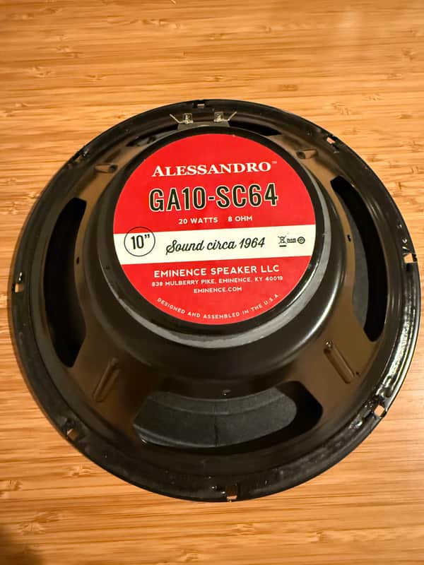 Eminence GA10-SC64 10" 20-Watt 8 Ohm Replacement Speaker 2010s - Black image 1
