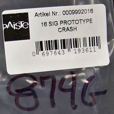 Paiste Signature Prototype 16" Crash Cymbal/Model # CY0009992016/New/833 Grams image 10