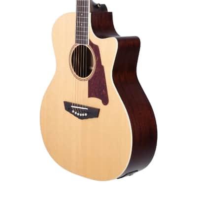 D'Angelico Premier Gramercy Solid Top Electric Acoustic Guitar - Natural Finish image 6