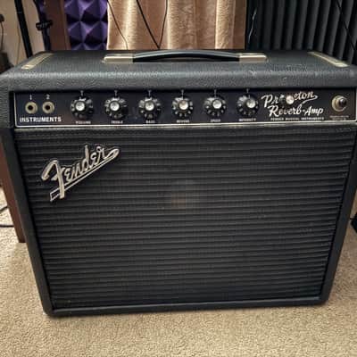 Vintage 1966 Fender Princeton Reverb 12-Watt 1x10" Black Panel Guitar Combo Amp excellent condition image 1