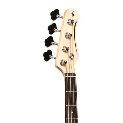 Stagg "P" Style Electric Bass Guitar - Natural Finish with Paulownia Body and Maple Neck image 5