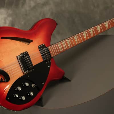 1995 Rickenbacker 360/12 string BT Fireglo w/BLACK hardware + binding!!! image 11