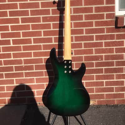 2017 G&L USA SB-2 Green Burst Left Handed 4-String image 3