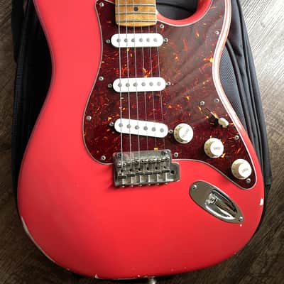 Warmoth Partscaster Fiesta Red Nitro With Fender Neck And SCN Noiseless Pickups image 2
