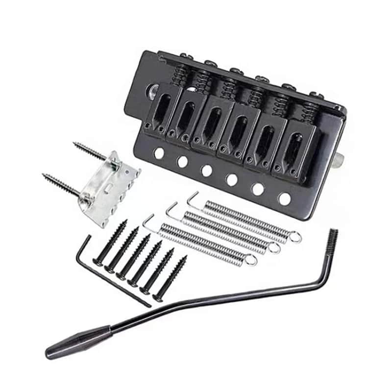 Modern 6-String Tremolo Bridge For Squier Strat Stratocaster Guitar, Black Bild 1