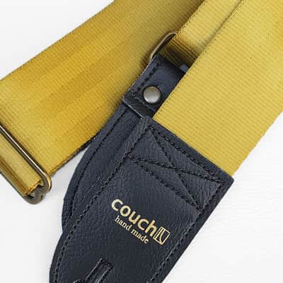 Couch Golden Ochre Recycled Seatbelt Guitar Strap image 2