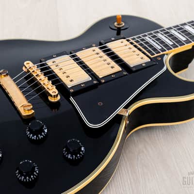 1989 Burny Black Beauty Custom '57 Model RLC-65 3 Pickup w/ VH-3 Pickups, Japan Fernandes image 6