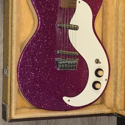 1999 Danelectro Tweed Hardshell Case + Key Yellow Plush Interior Out of Production Fits U1 / U2 / U3 / DC Models & More image 6