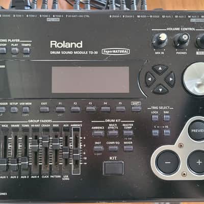 Roland TD-30KV V-Drum Kit with Mesh Pads 2010s - Black image 6