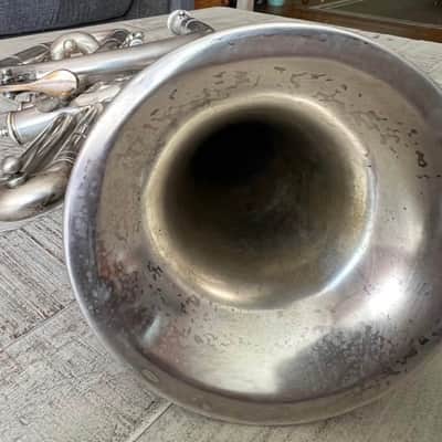 Antique Cornet “Omnia Vincent” New York Retailer Silver Plate c.1890s — Player Restorable image 8