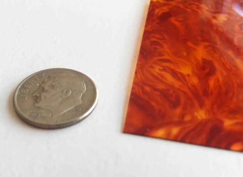 Extra Thin celluloid tortoise shell small blank sheet for guitar pickguards image 1