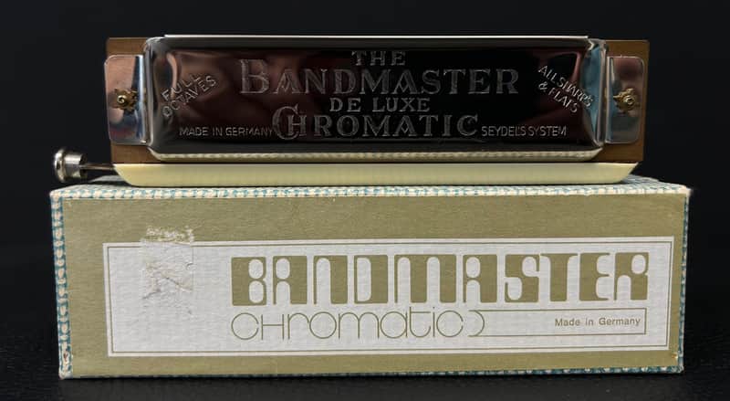 The Bandmaster Deluxe Chromatic Harmonica Vintage - Chrome w/ Box image 1