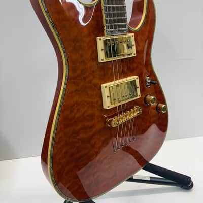 Schecter Diamond Series C-1 Elite 2006 Amber Quilt image 1