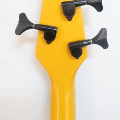Vintage 1980s Vester Stage Series 4 String Active Bass Guitar 1987 Young Chang Plant Funk Metal Machine Yellow Very Well Made Lightweight 7 Pounds Full Scale 3 Octave image 13