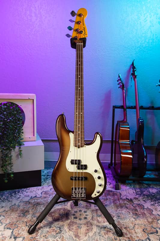Fender American Ultra Precision Bass with Rosewood Fretboard 2023 - Mocha Burst image 1