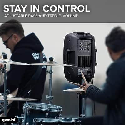 Gemini Sound AS-2108P - 500W Peak High-Power 8-Inch Active DJ/PA Loudspeaker with Durable ABS Construction, Wide Frequency Response, and High-Fidelity Sound for Parties, Events & Performances image 3