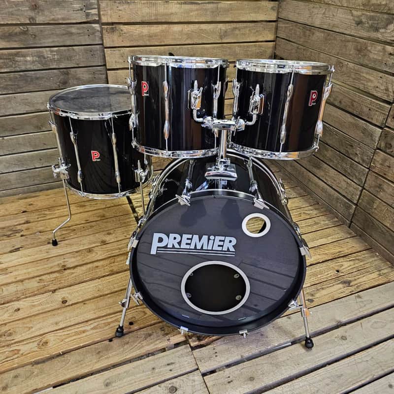 Premier APK Vintage 1990s Drum Kit, Black Collectors Condition USED! RKAPK080826 image 1
