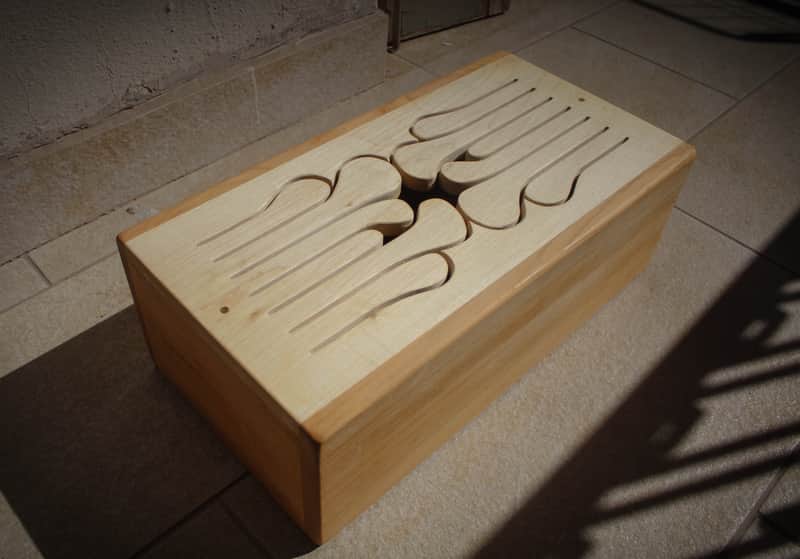Handmade Wooden Tongue drum 2025 - Flame Maple, Lebanon Cedar image 1