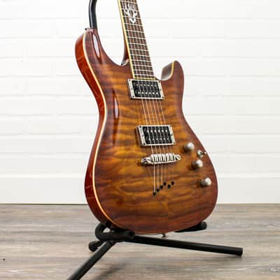 Preowned 2003 Ibanez SZ520QM Electric Guitar - Gold Amber Burst image 1