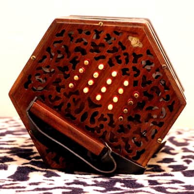 Lachenal 48 button Crane Duet Concertina vintage image 3