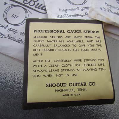 Sho-Bud Steel Guitar Strings Vintage Sho-Bud Pedal Steel Guitar Strings Unused But Tarnished 9 Of 10 Strings Cool Case Candy! image 4