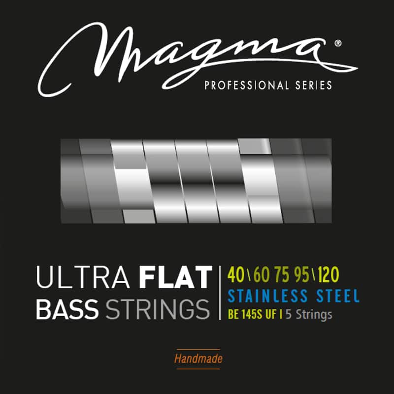 Magma Electric Bass Strings Extra Light - Ultra Flat Strings - Long Scale 34" 5 Strings Set, .040 - .120 (BE145SUF) - 2 Set image 1