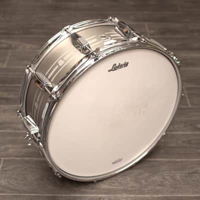 Ludwig LSTLS5514 Heirloom Stainless Steel 5.5x14” Snare with Imperial Lugs image 1