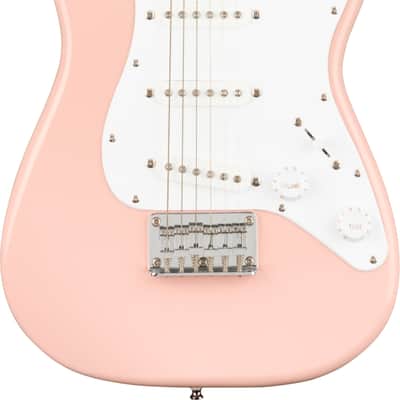 Squier Mini Stratocaster Electric Guitar, Laurel Fingerboard, Shell Pink image 2