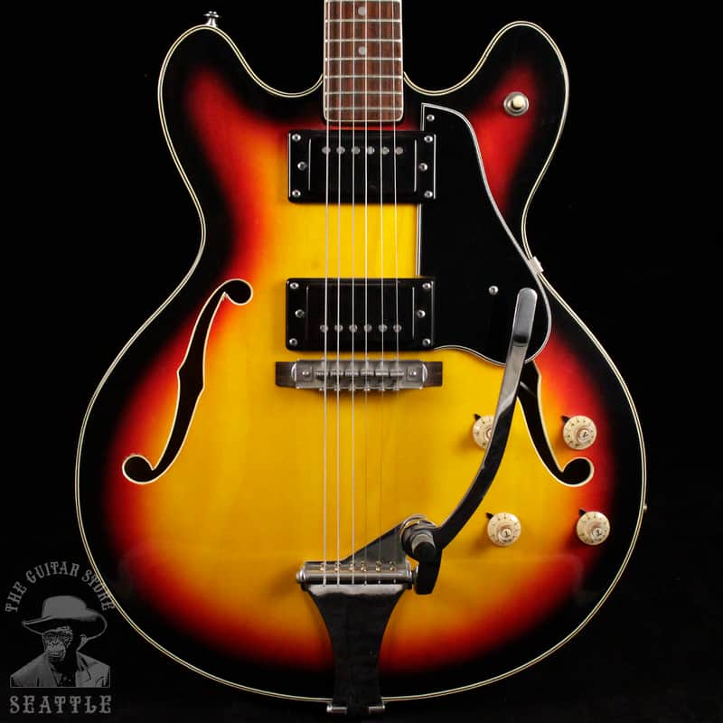 Trump Semi-Hollow Electric Guitar Sunburst image 1