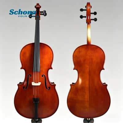 SCHONA SC-01BE - Glossy Finish Solid Wood Handmade Spruce Top Maple Back/Sides Cello Entry Level Exam  Cello for Beginners image 3