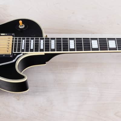 Burny RLC-60 Custom MIJ 1989 Black 1960 Reissue VH-3 PAF Pickups Vintage Made in Japan MIJ w/ Bag image 2