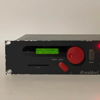 Waldorf Microwave Rackmount Wavetable Synthesizer 1989 - Blue 110V Made in Germany Worldwide Shipment image 2