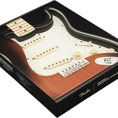 099-2344-509 Fender Pre-Wired Strat Pickguard Noiseless SSS Parchment Pickguard image 1