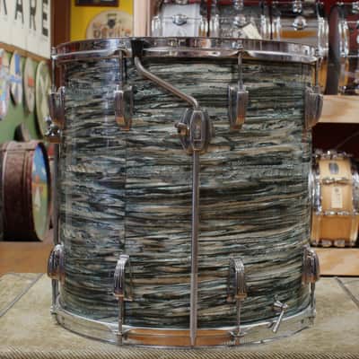 1960s Ludwig Super Classic Outfit in Blue Oyster Pearl 14x22 9x13 16x16 image 10