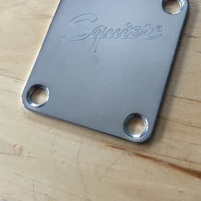 Vintage Fender Squier Neck Plate Chrome Plating Original Natural Light Relic NOS image 1