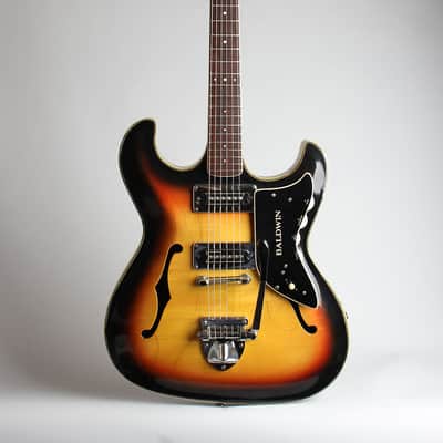Baldwin - Burns Vibraslim Semi-Hollow Body Electric Guitar (1966), ser. #14434, black hard shell case. image 1